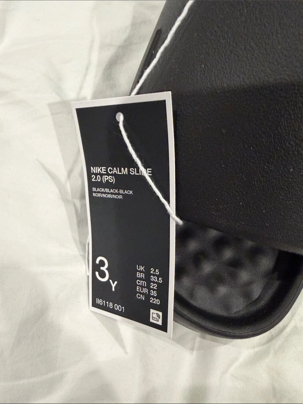 Nike Kids Black Slide Sandals